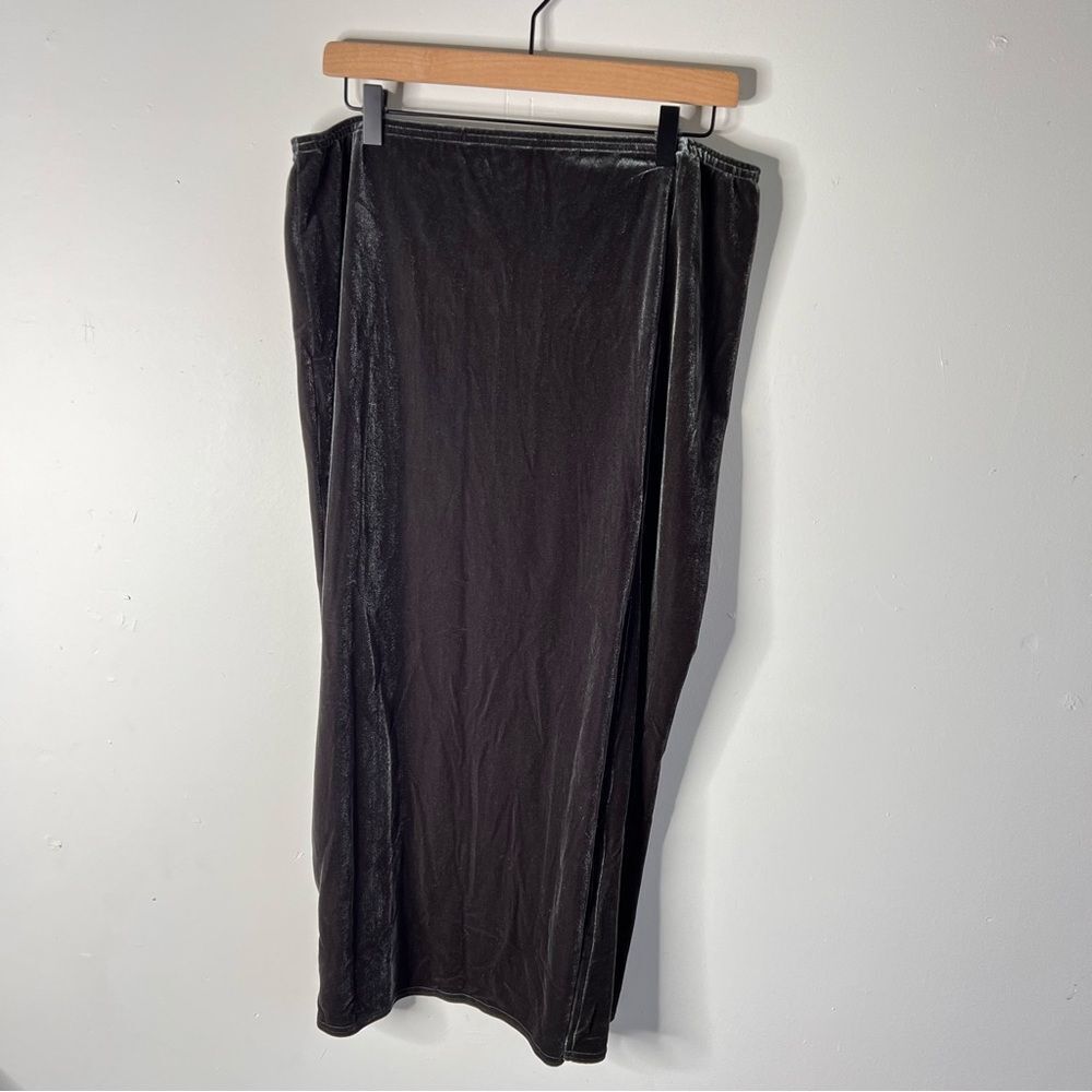 Vintage Velvet Maxi Skirt | Kathie Lee Collection XL | Holiday New Year Party - Picture 3 of 10